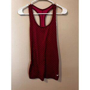 Women's Nike Pink Polka Dot DriFit Racerback Tank Size S [EXCELLENT]
